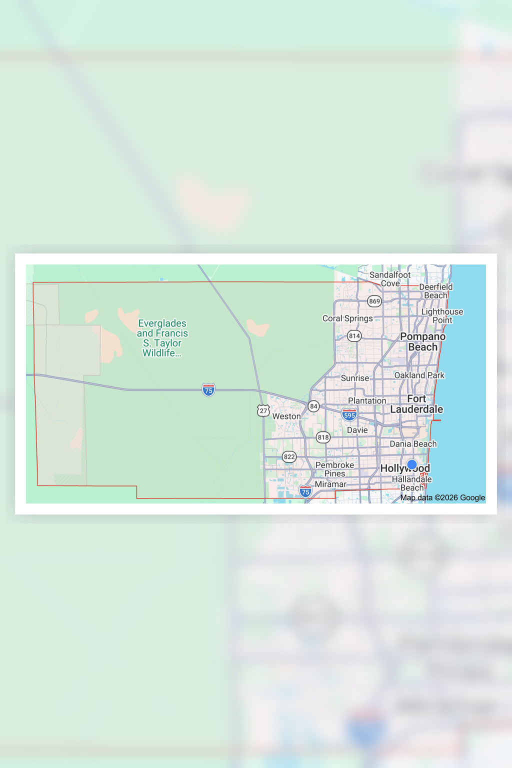 Broward County Florida business district street view