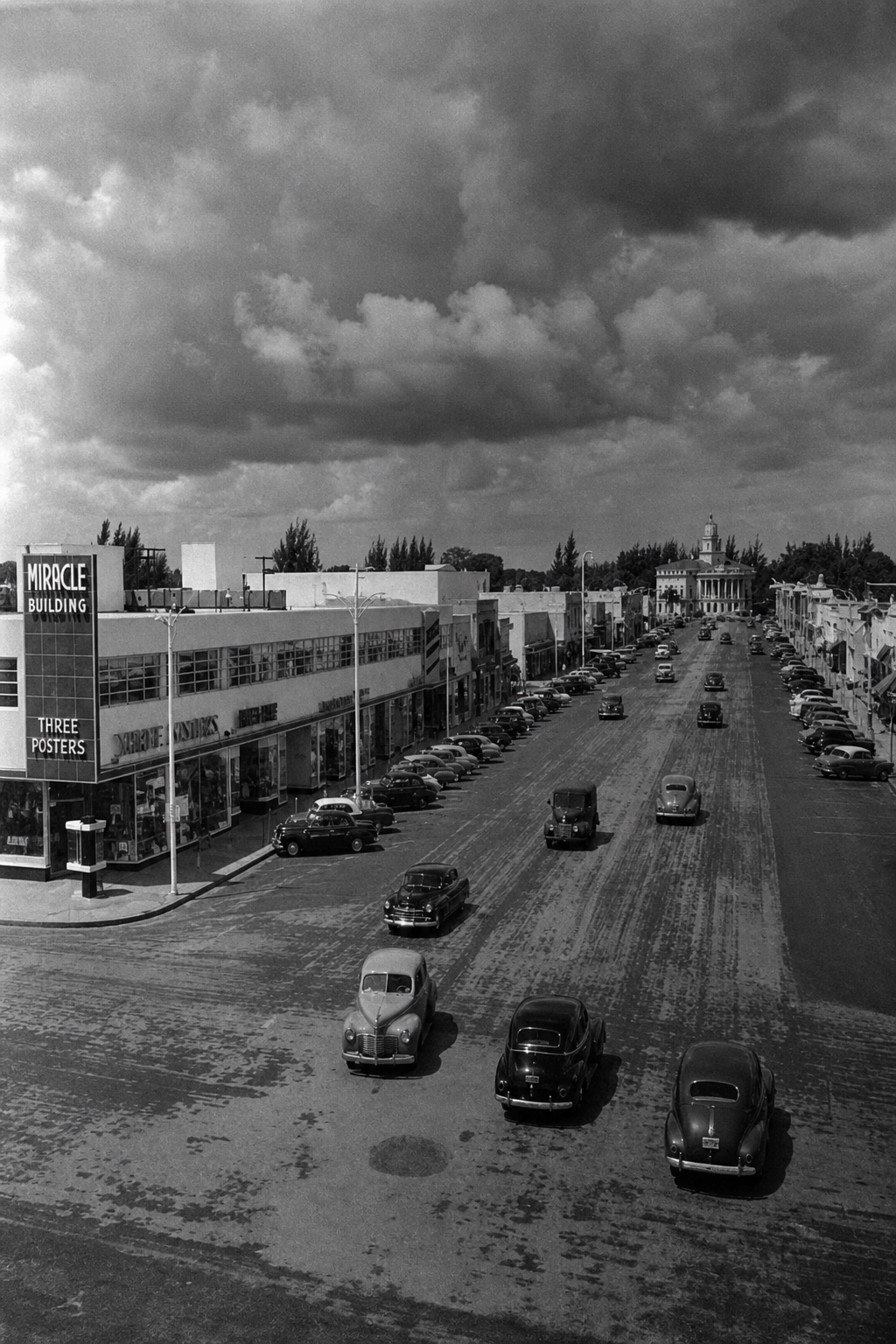 Historic Miracle Mile in Coral Gables archival street view