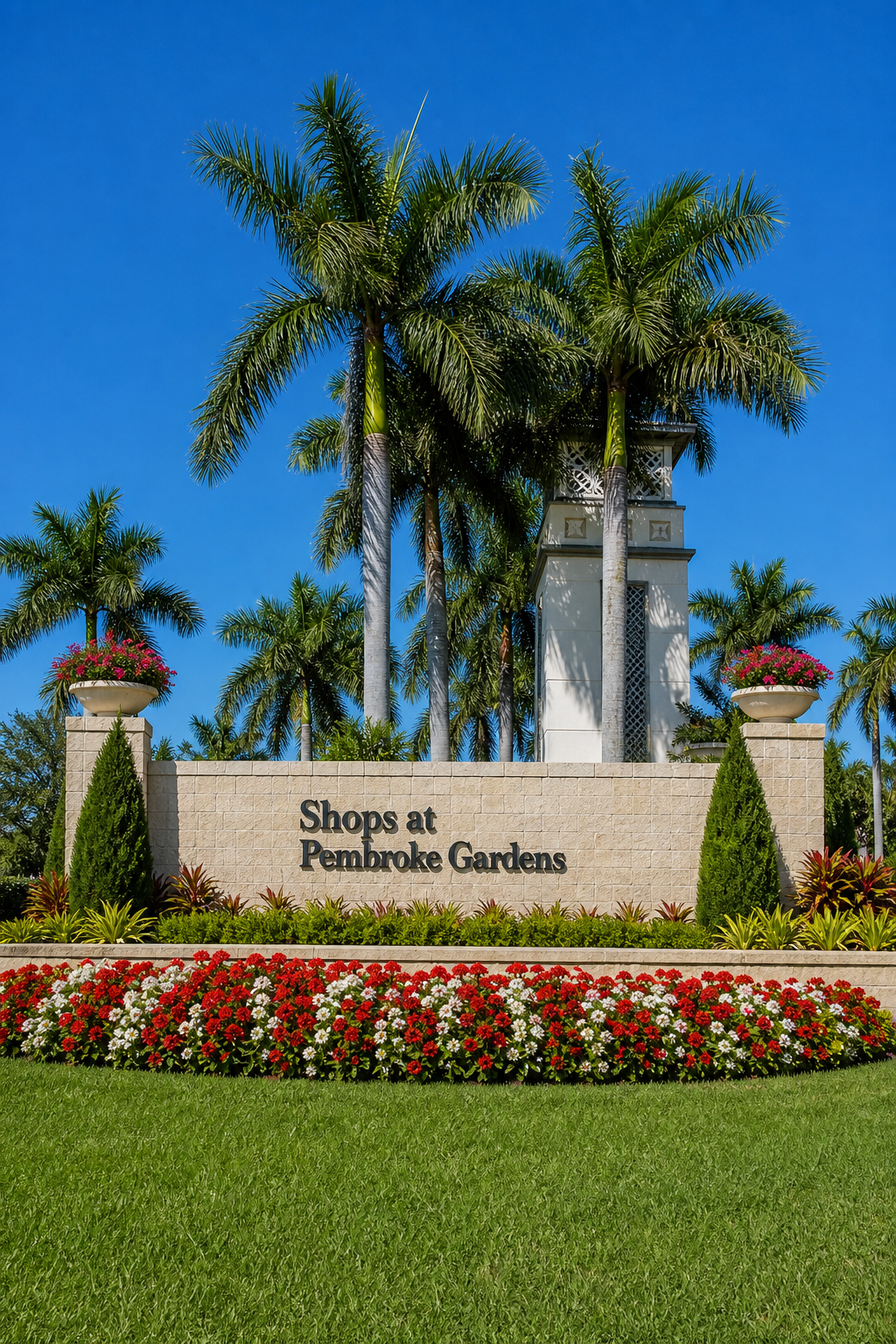 Pembroke Pines Florida town center business district street view