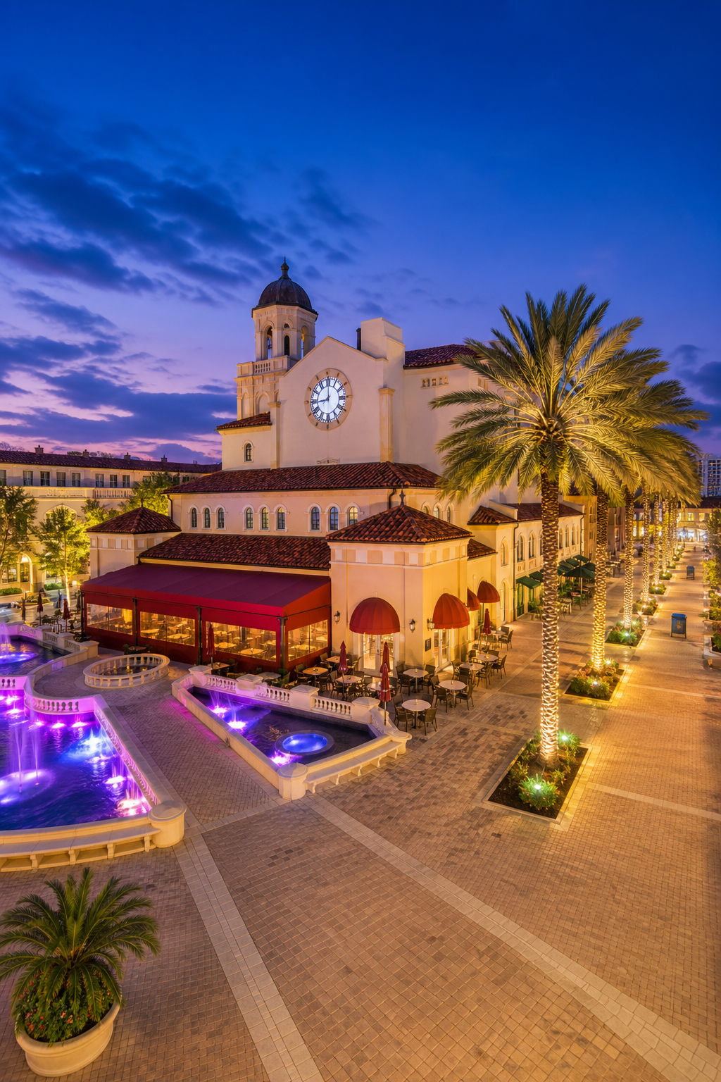 West Palm Beach downtown business district street view